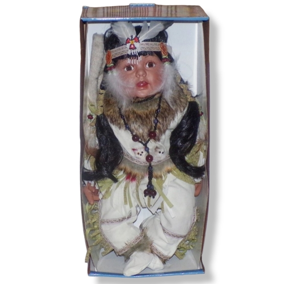 Royal Cathay Limited Edition Native American Porcelain Doll - 20" - Picture 5 of 8